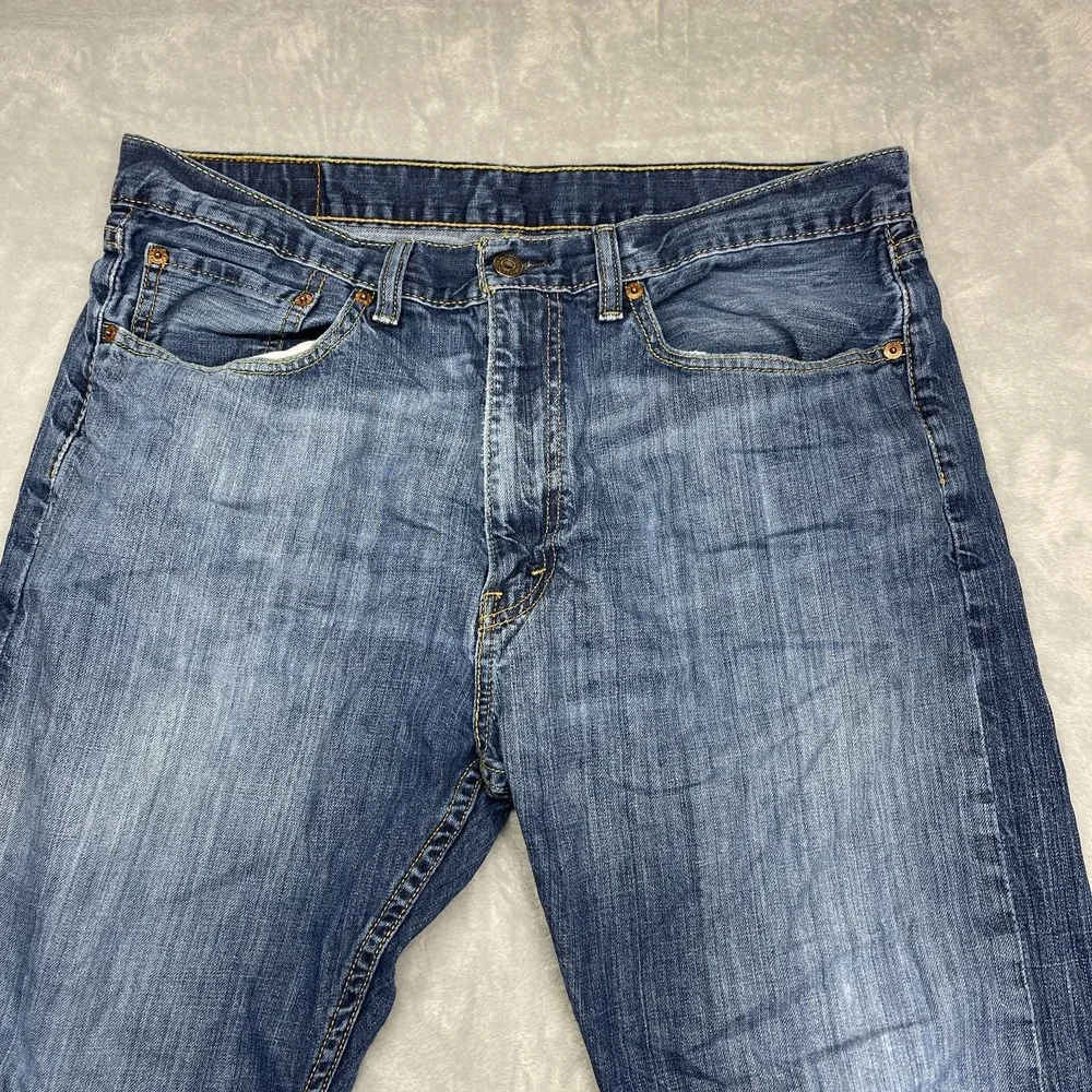 Levi's Jeans Mens 36x29 Blue Denim Medium‎ Wash Red Tab Straight Leg Streetwear